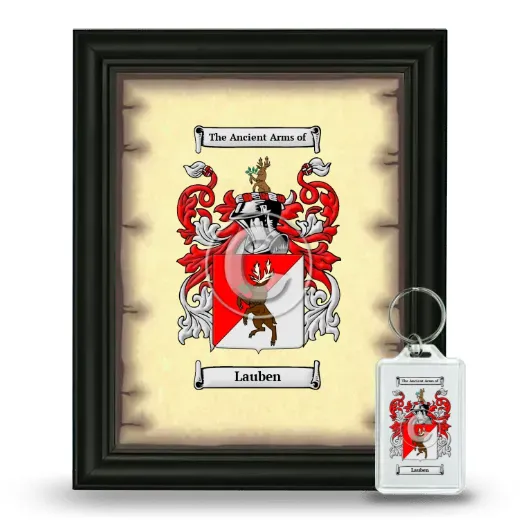 Lauben Framed Coat of Arms and Keychain - Black