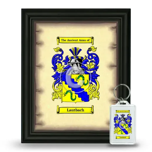 Lautbach Framed Coat of Arms and Keychain - Black