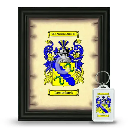 Lautenbach Framed Coat of Arms and Keychain - Black