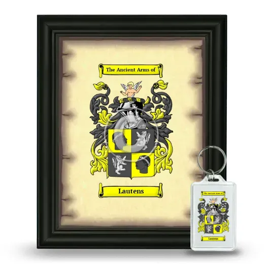 Lautens Framed Coat of Arms and Keychain - Black