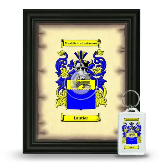 Lautier Framed Coat of Arms and Keychain - Black
