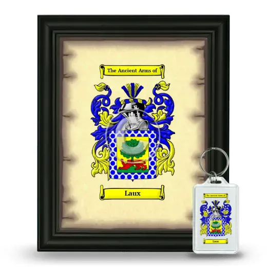 Laux Framed Coat of Arms and Keychain - Black