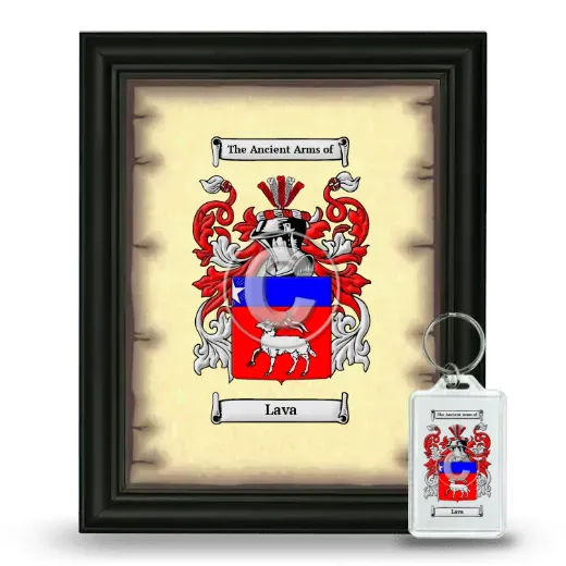 Lava Framed Coat of Arms and Keychain - Black