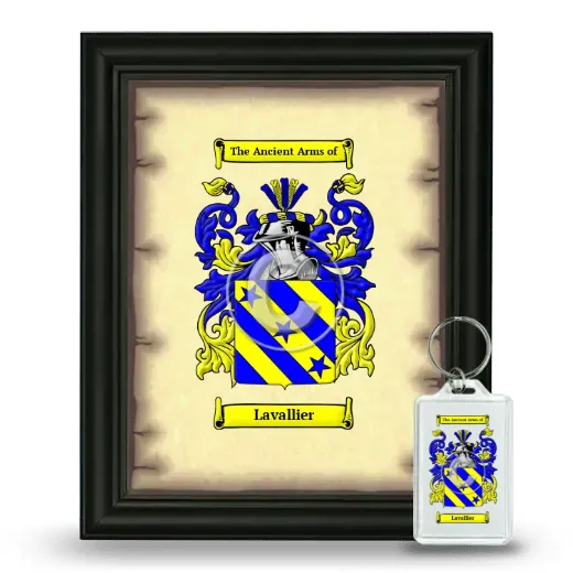 Lavallier Framed Coat of Arms and Keychain - Black
