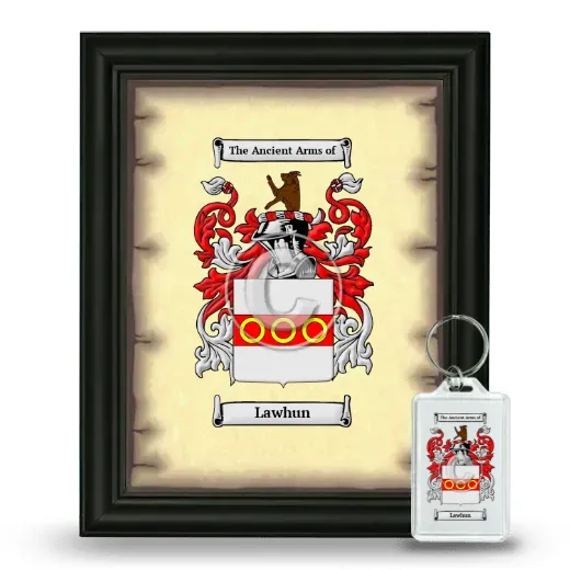 Lawhun Framed Coat of Arms and Keychain - Black