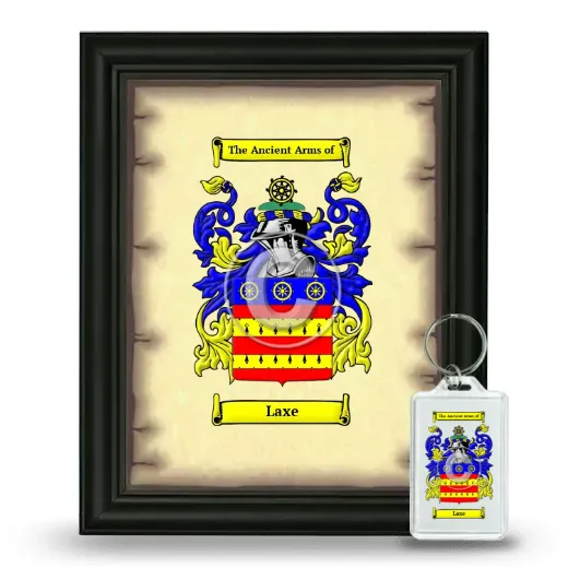 Laxe Framed Coat of Arms and Keychain - Black