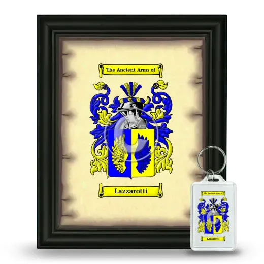 Lazzarotti Framed Coat of Arms and Keychain - Black