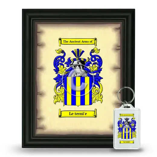Le terni'e Framed Coat of Arms and Keychain - Black