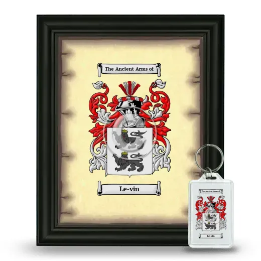 Le-vin Framed Coat of Arms and Keychain - Black