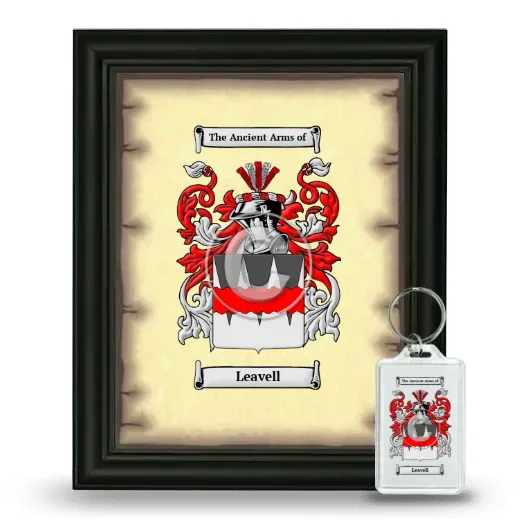 Leavell Framed Coat of Arms and Keychain - Black