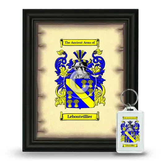 Lebouteillier Framed Coat of Arms and Keychain - Black