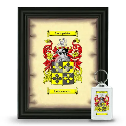 Lebrasseur Framed Coat of Arms and Keychain - Black
