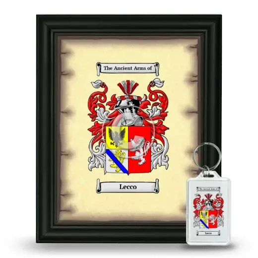Lecco Framed Coat of Arms and Keychain - Black