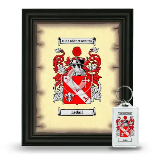 Ledail Framed Coat of Arms and Keychain - Black
