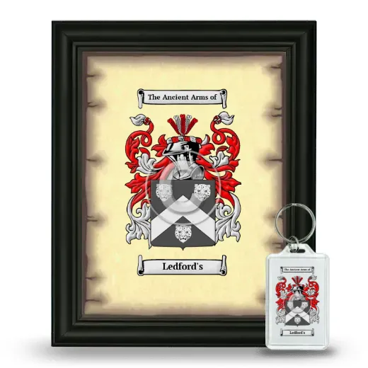 Ledford's Framed Coat of Arms and Keychain - Black