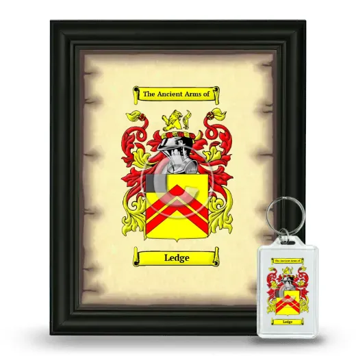 Ledge Framed Coat of Arms and Keychain - Black