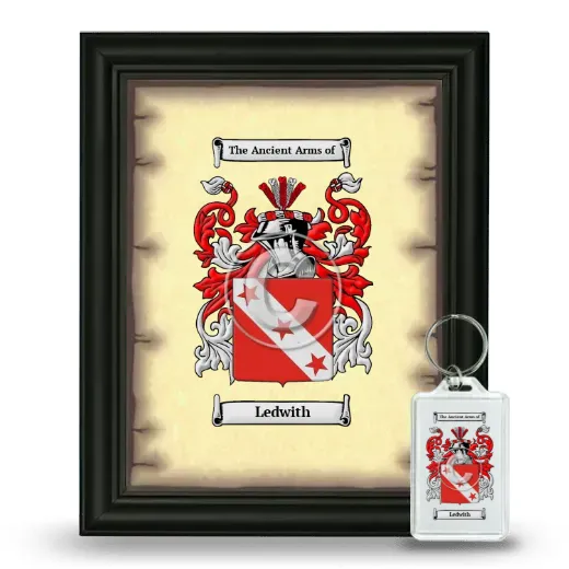 Ledwith Framed Coat of Arms and Keychain - Black