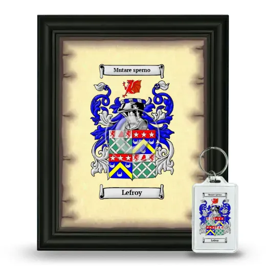 Lefroy Framed Coat of Arms and Keychain - Black