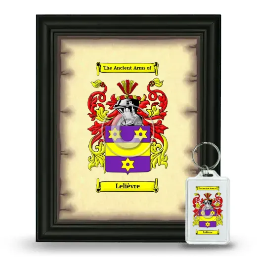 Lelièvre Framed Coat of Arms and Keychain - Black