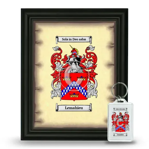 Lemahieu Framed Coat of Arms and Keychain - Black