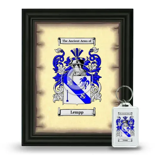 Lempp Framed Coat of Arms and Keychain - Black