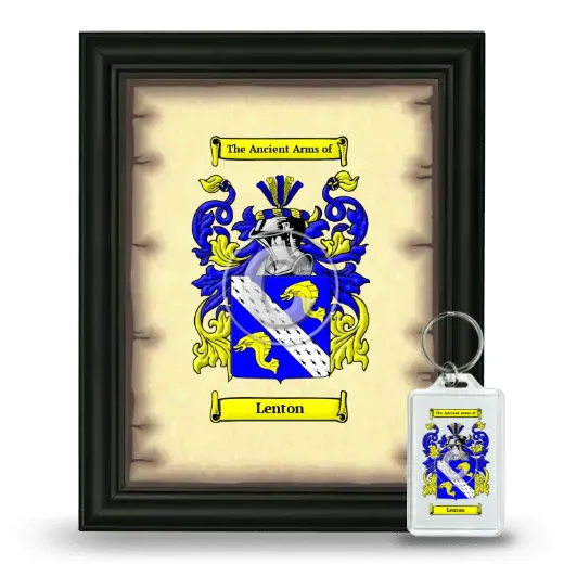 Lenton Framed Coat of Arms and Keychain - Black