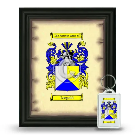 Leopold Framed Coat of Arms and Keychain - Black