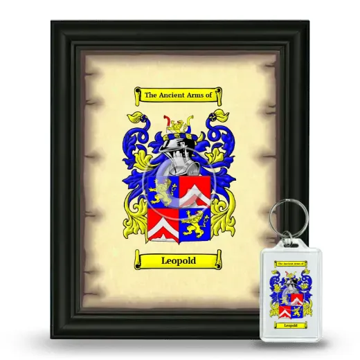 Leopold Framed Coat of Arms and Keychain - Black