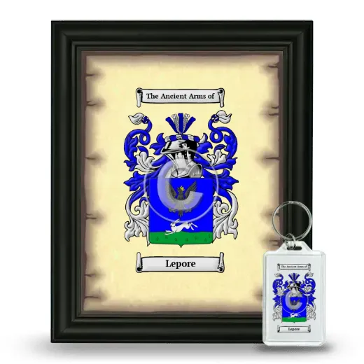 Lepore Framed Coat of Arms and Keychain - Black