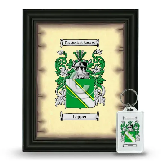 Lepper Framed Coat of Arms and Keychain - Black