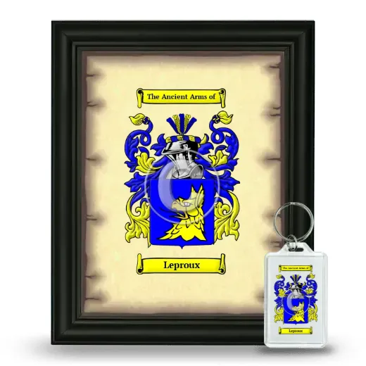 Leproux Framed Coat of Arms and Keychain - Black
