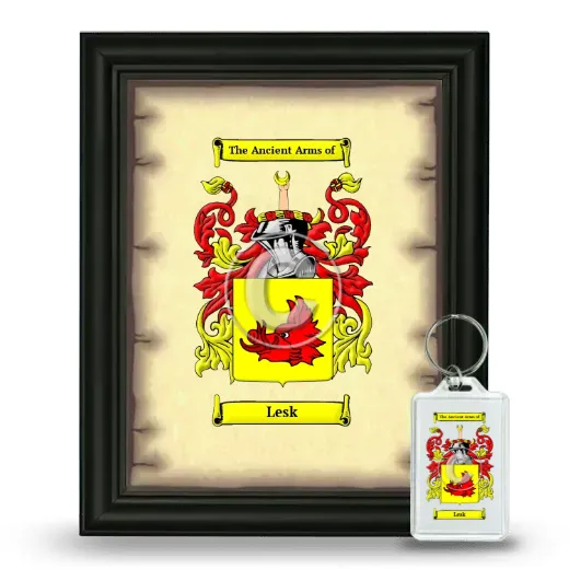 Lesk Framed Coat of Arms and Keychain - Black