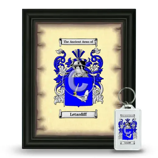 Letardiff Framed Coat of Arms and Keychain - Black