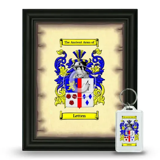 Letten Framed Coat of Arms and Keychain - Black