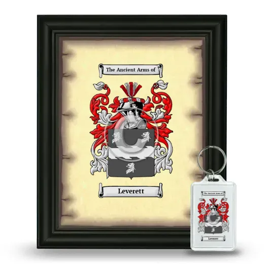 Leverett Framed Coat of Arms and Keychain - Black