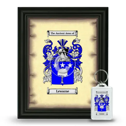 Lewarne Framed Coat of Arms and Keychain - Black