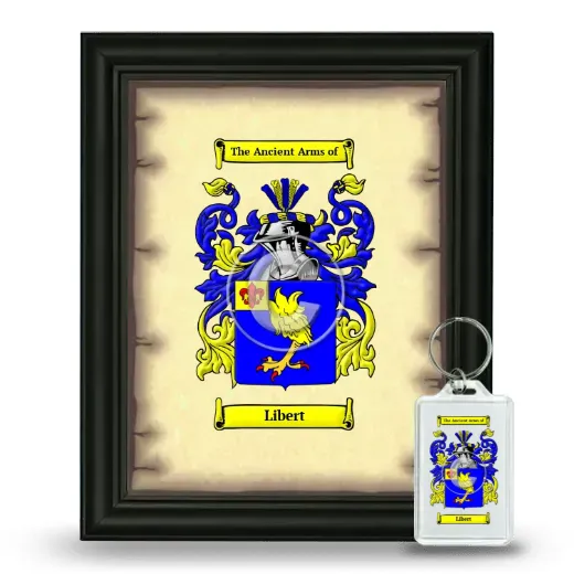 Libert Framed Coat of Arms and Keychain - Black