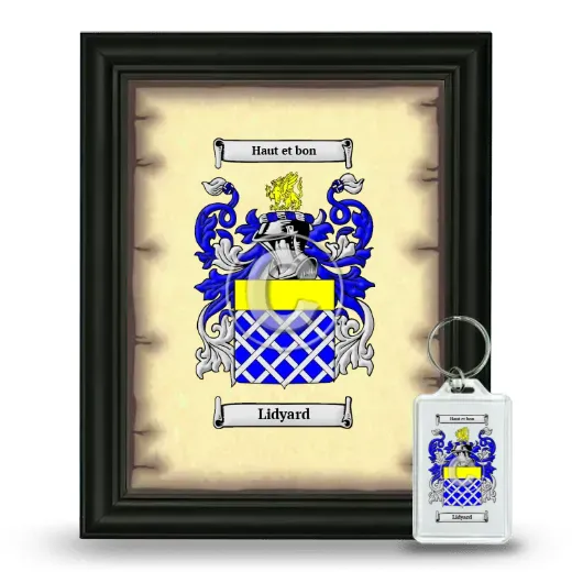 Lidyard Framed Coat of Arms and Keychain - Black