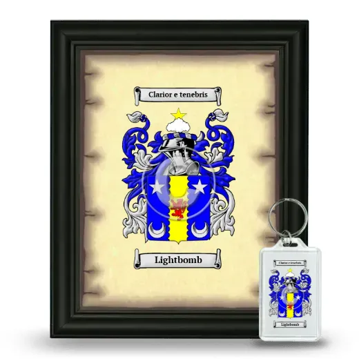 Lightbomb Framed Coat of Arms and Keychain - Black