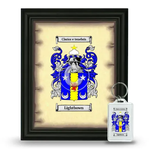 Lightbown Framed Coat of Arms and Keychain - Black