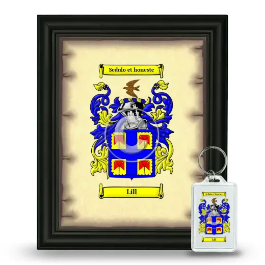 Lill Framed Coat of Arms and Keychain - Black