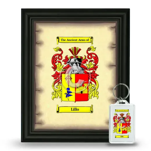 Lillo Framed Coat of Arms and Keychain - Black