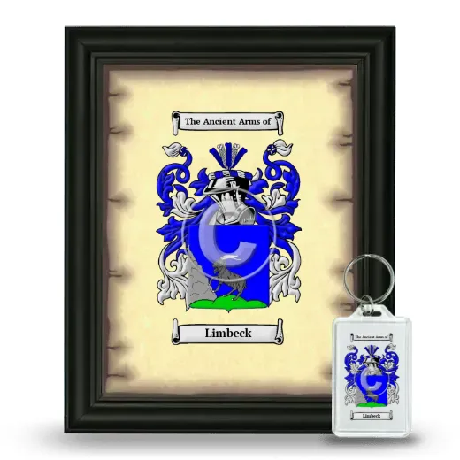 Limbeck Framed Coat of Arms and Keychain - Black