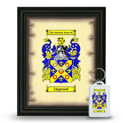 Lingwood Framed Coat of Arms and Keychain - Black