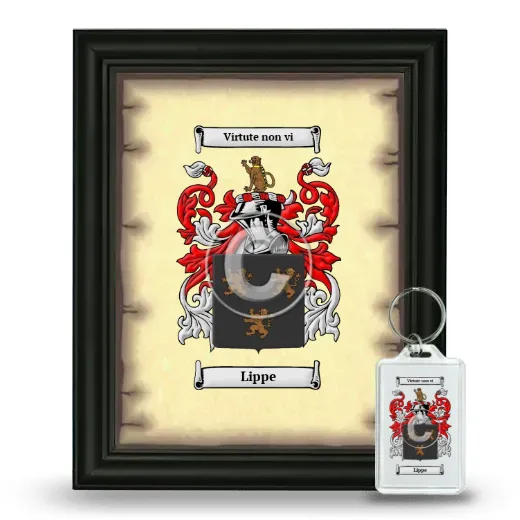 Lippe Framed Coat of Arms and Keychain - Black