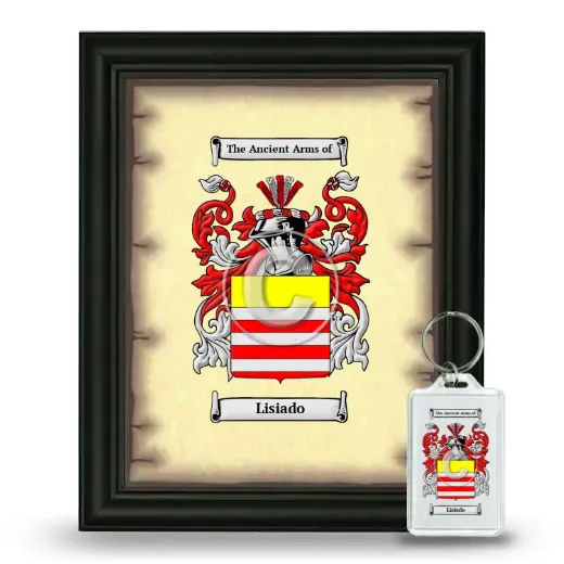 Lisiado Framed Coat of Arms and Keychain - Black