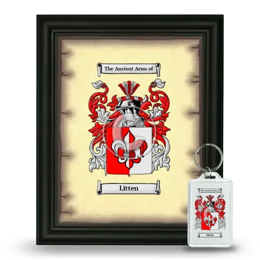 Litten Framed Coat of Arms and Keychain - Black