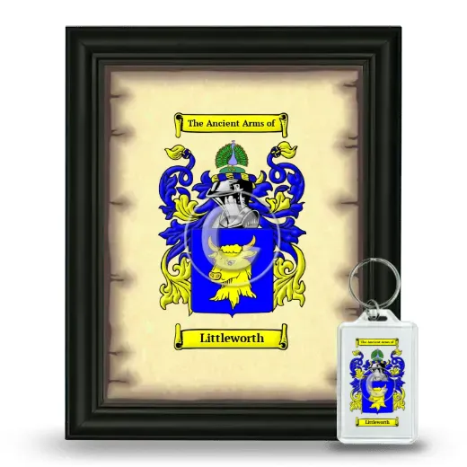Littleworth Framed Coat of Arms and Keychain - Black