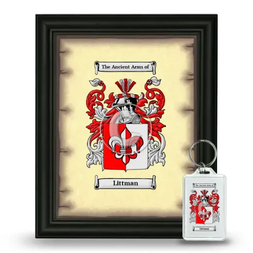 Littman Framed Coat of Arms and Keychain - Black