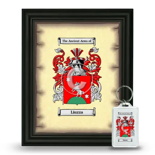 Liuzza Framed Coat of Arms and Keychain - Black